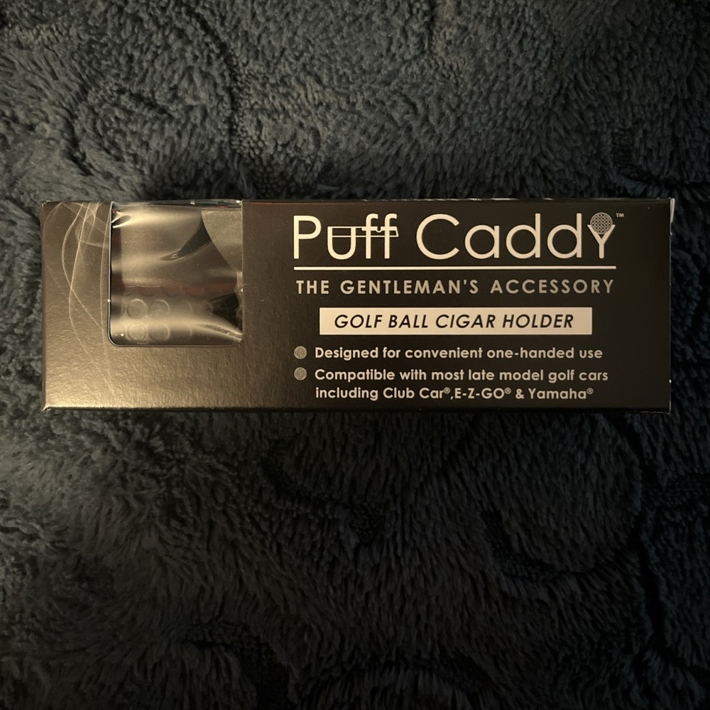Puff Caddy Golf Ball Cigar Holder Black for Golf Cars & Carts
